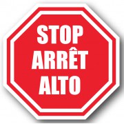 DuraStripe stopteken / STOP, ARRET, ALTO