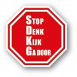 DuraStripe stopteken / STOP DENK KIJK GA DOOR