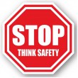 DuraStripe stopteken / STOP THINK SAFETY