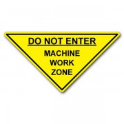 DuraStripe waarschuwingsteken / DO NOT ENTER MACHINE WORK 